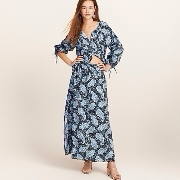 J.Crew Women’s Collection Tie-Shoulder Tank and Skirt in Ratti Pacific Paisley - Picture 6 of 16